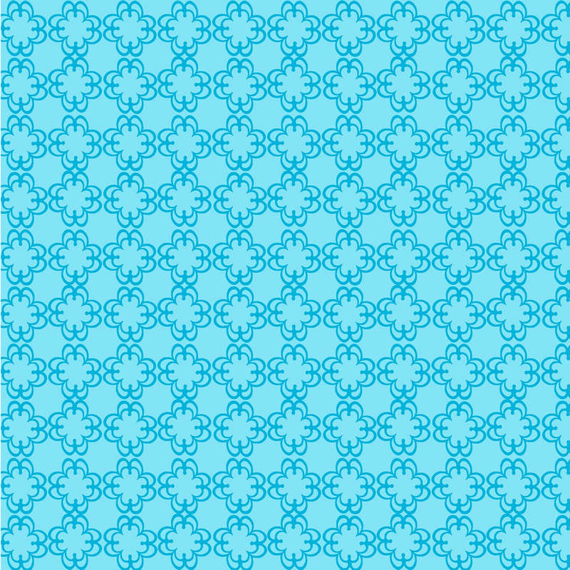 Blue Floral Grid