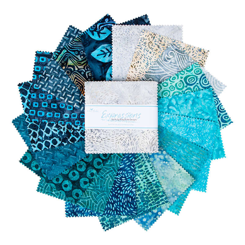 Charm Pack Batiks Bayou Blues