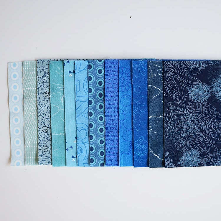 Charm Pack Blue to Blue