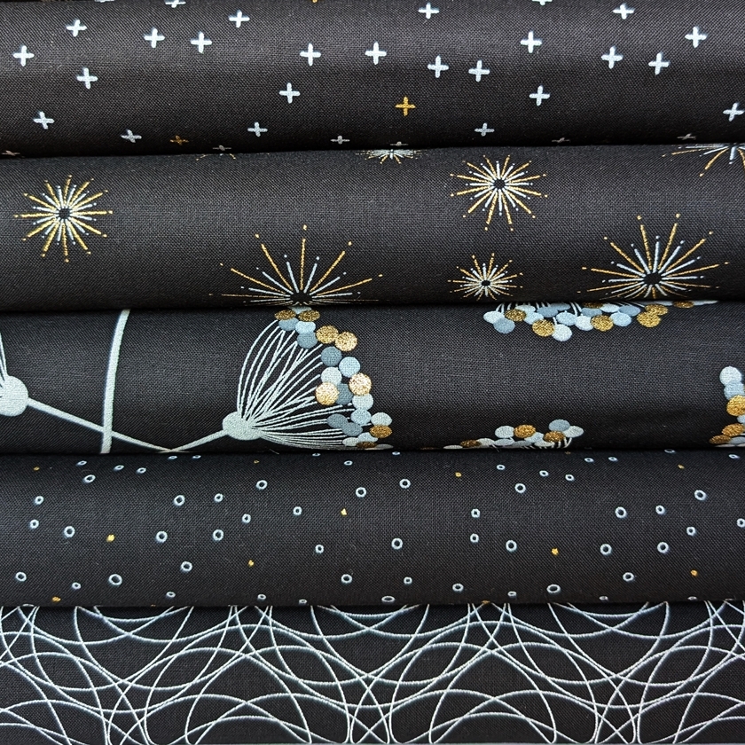 Fat Quarter Paket Shimmer in Ebony