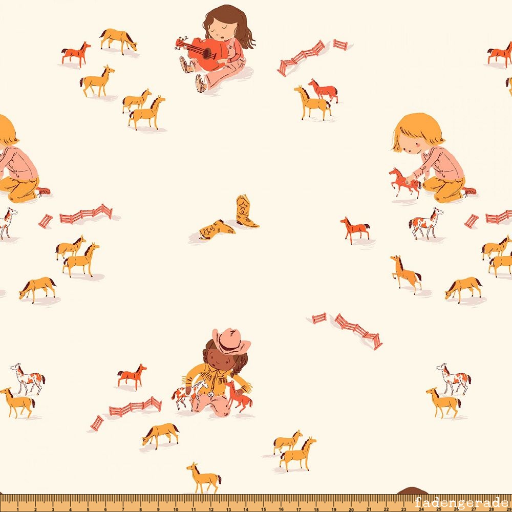Cream Play Horses
