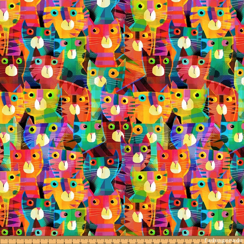 Clutter Cats in Rainbow