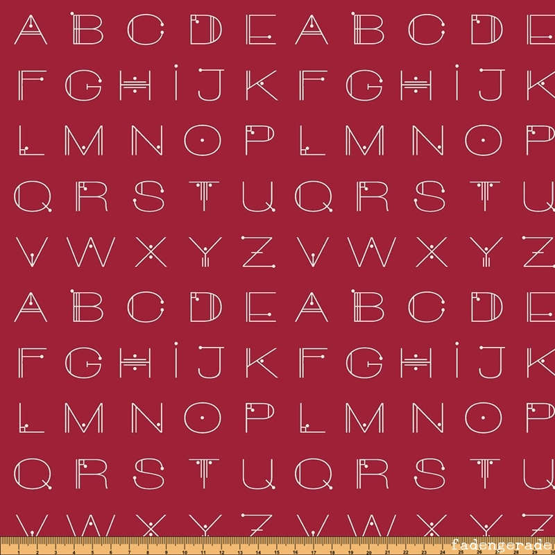 Deco Letters  in Crimson